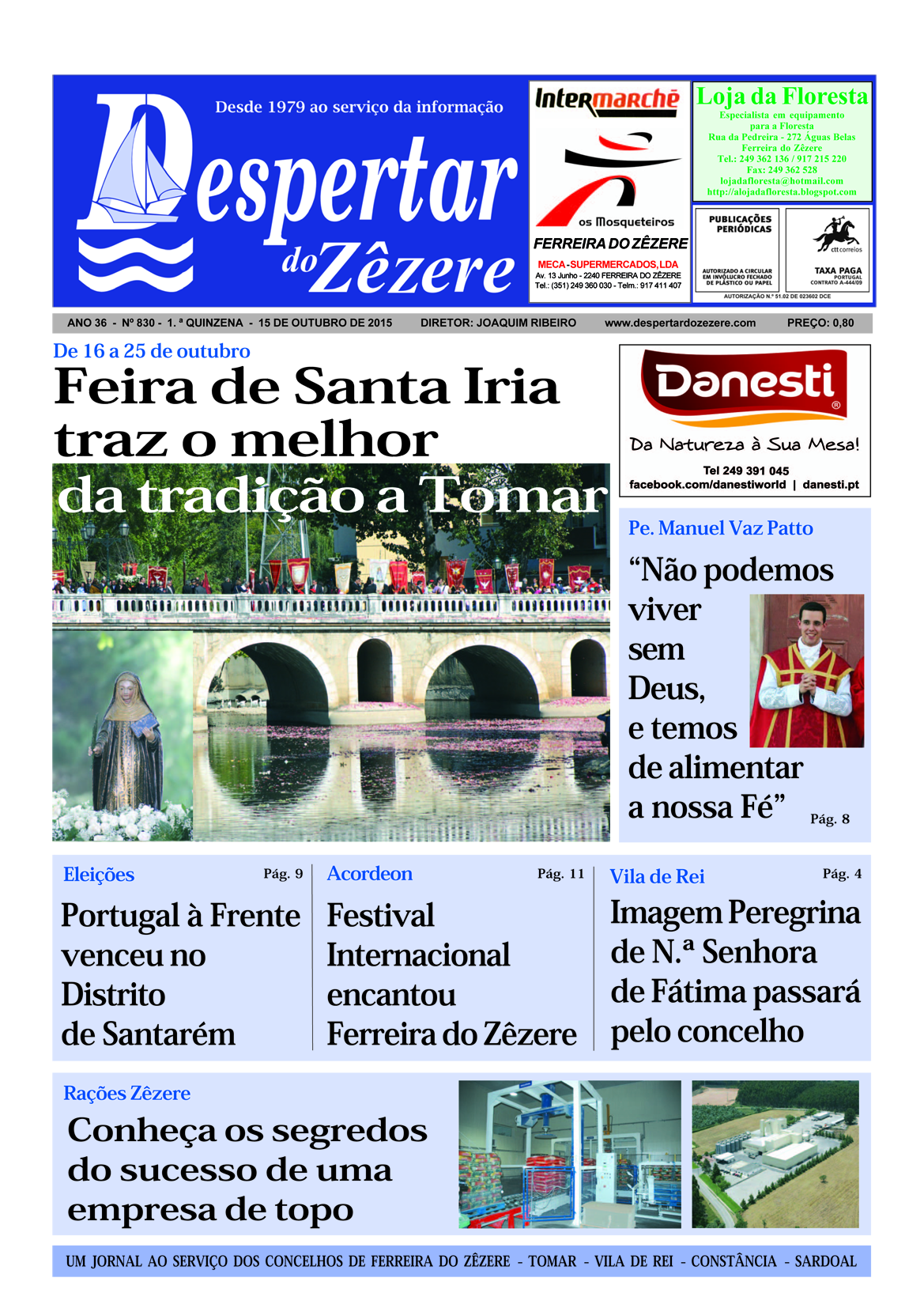 Capa do número 830 de 15 de outubro de 2015