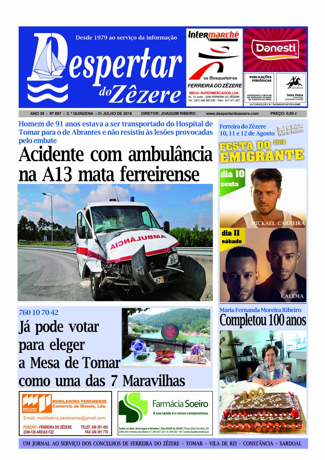 Capa do número 897 de 31 de julho de 2018