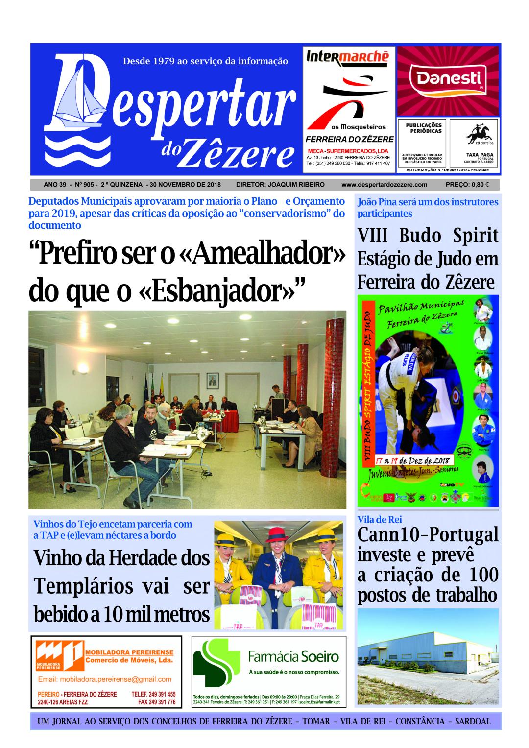 Capa do número 905 de 30 de novembro de 2018