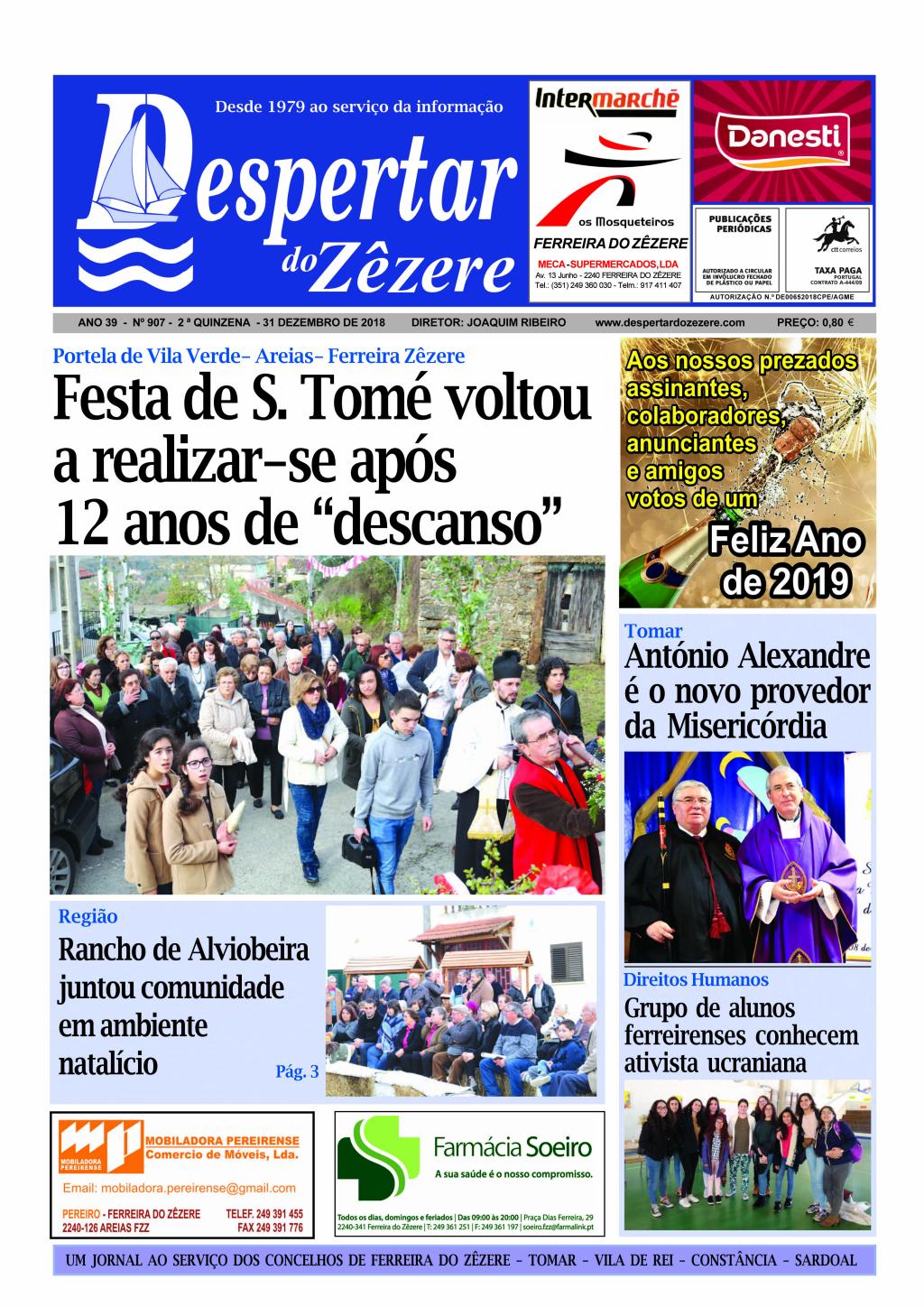 Capa do número 907 de 30 de dezembro de 2018