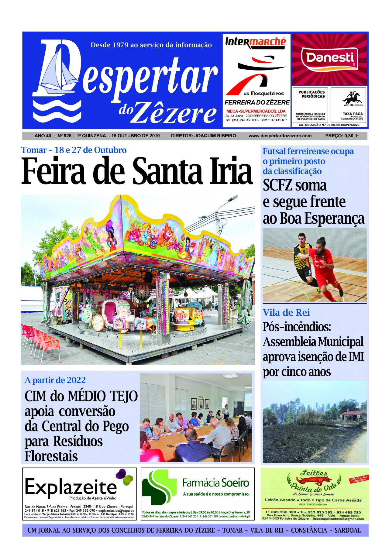 Capa do número 926 de 15 de outubro 2019